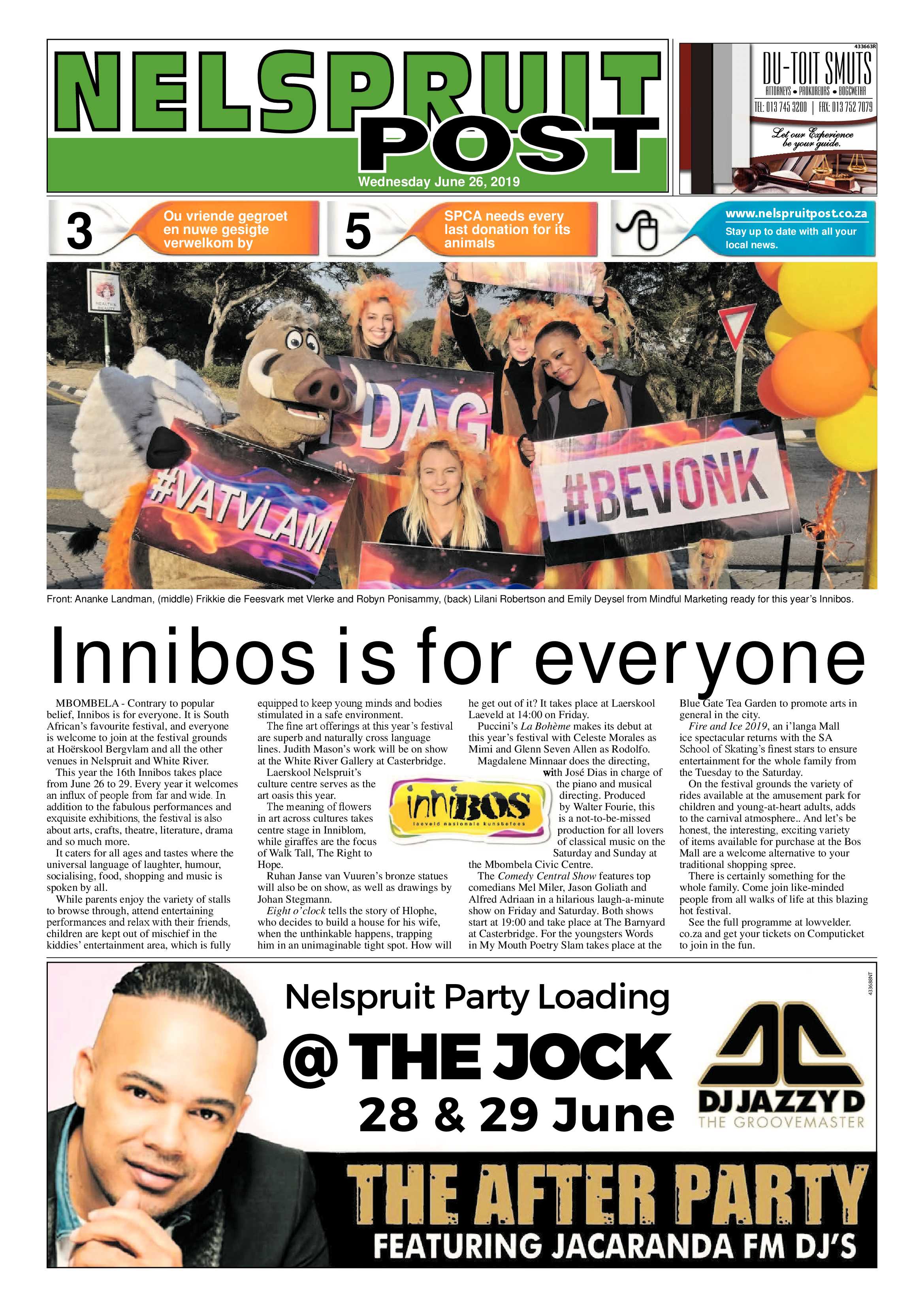 Nelspruit Post 26 June 2019 page 1