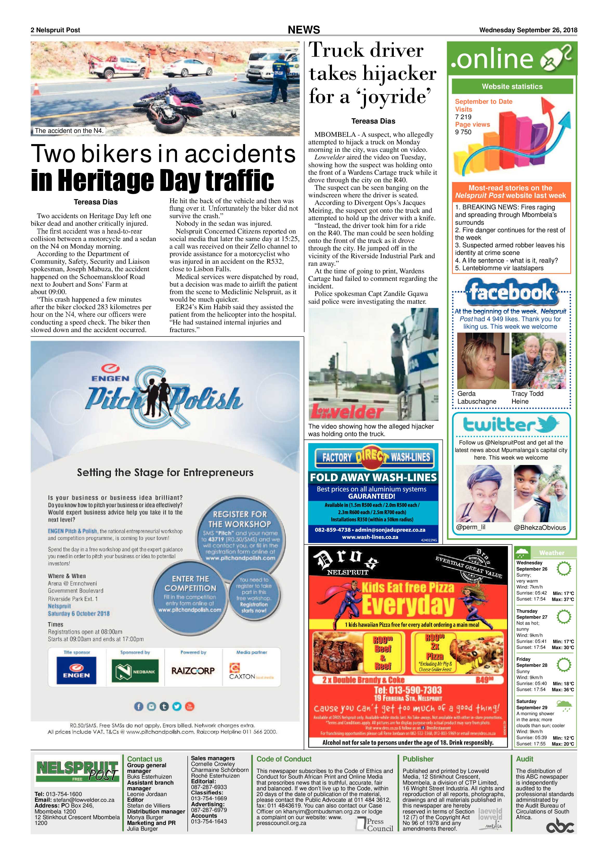 Nelspruit Post 26 September 2018 page 2