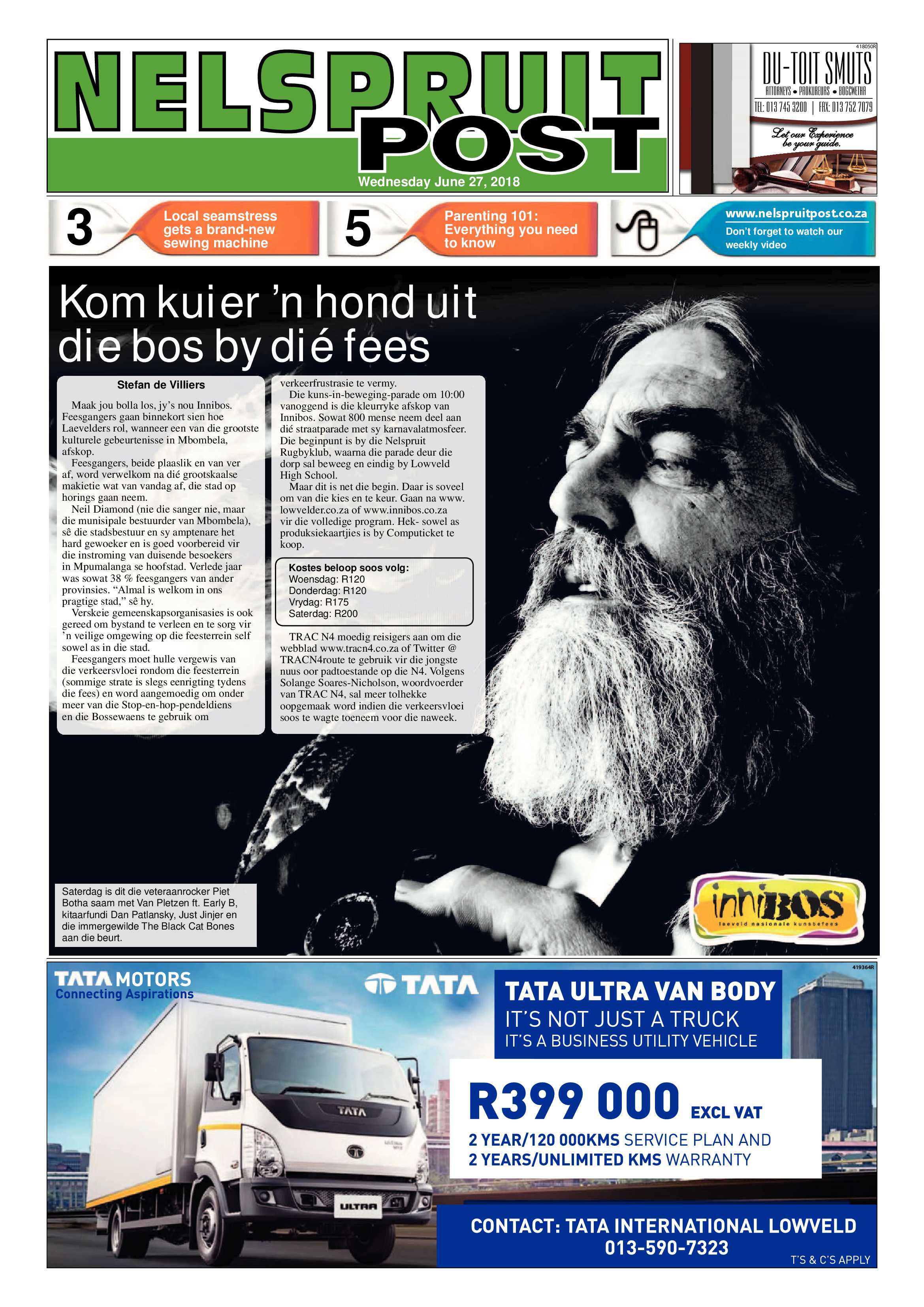 Nelspruit Post 27 June 2018 page 1