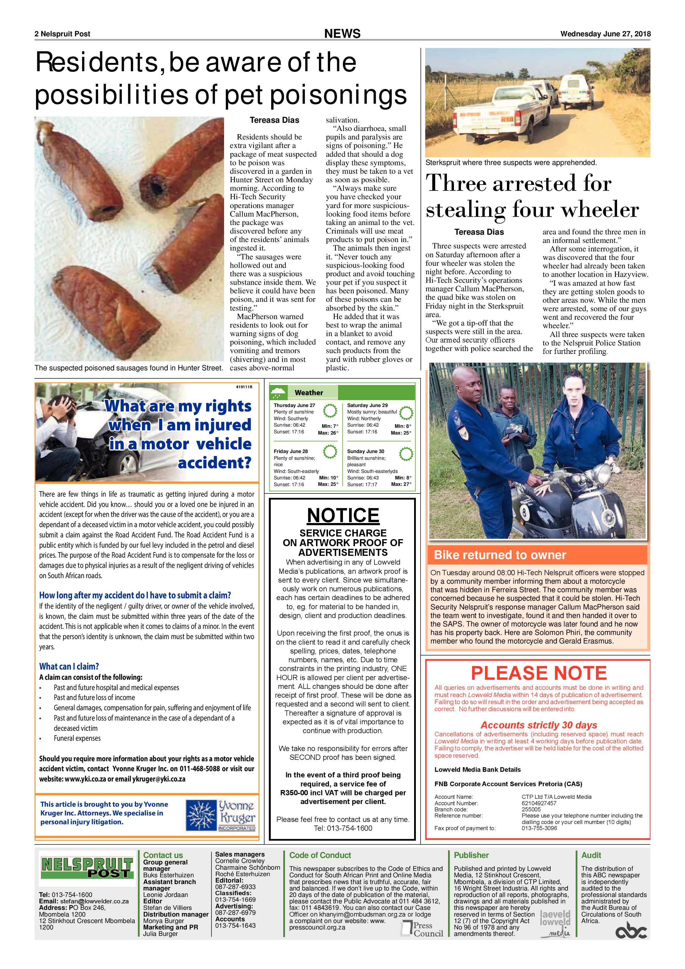 Nelspruit Post 27 June 2018 page 2