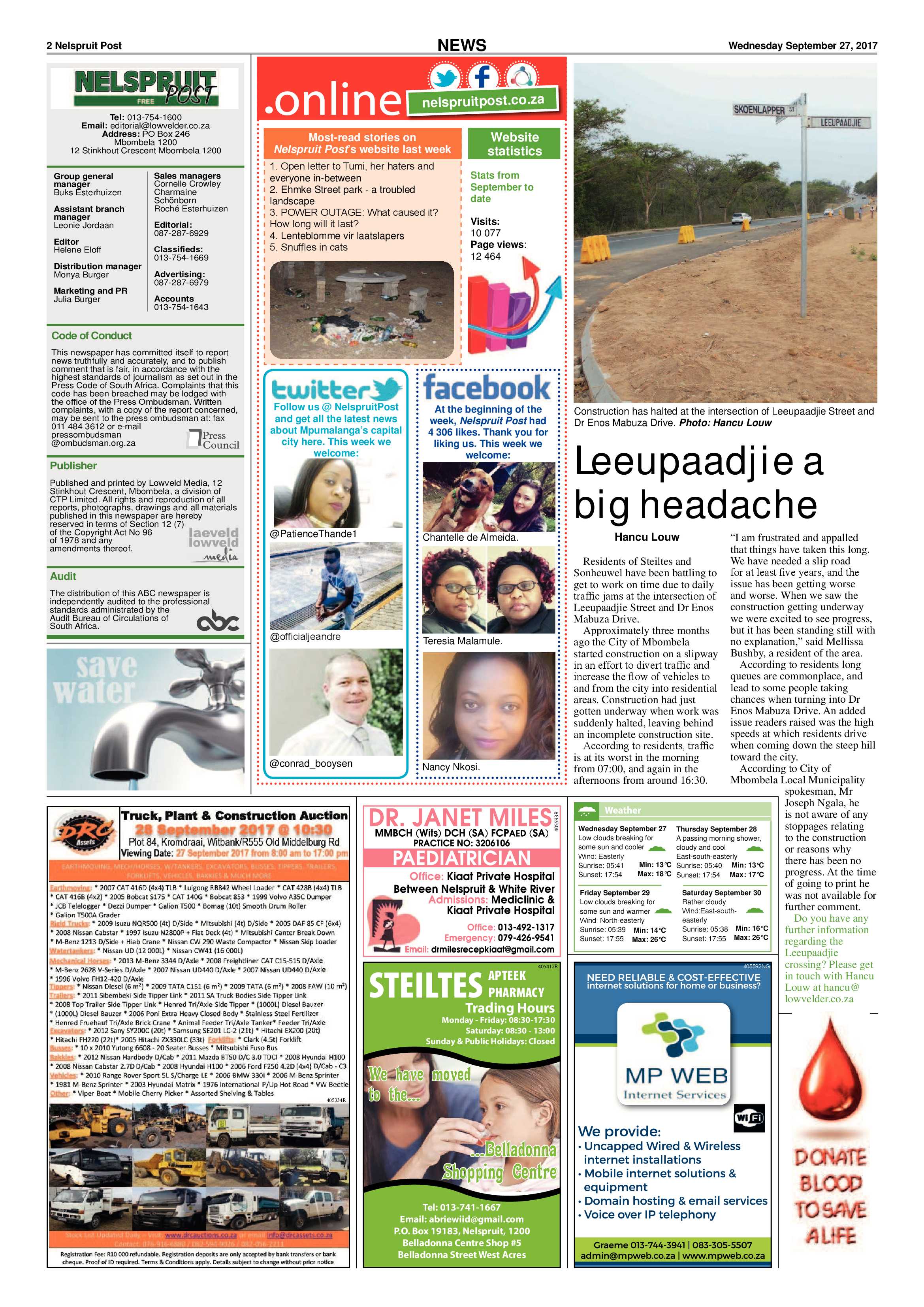 Nelspruit Post 27 September 2017 page 2