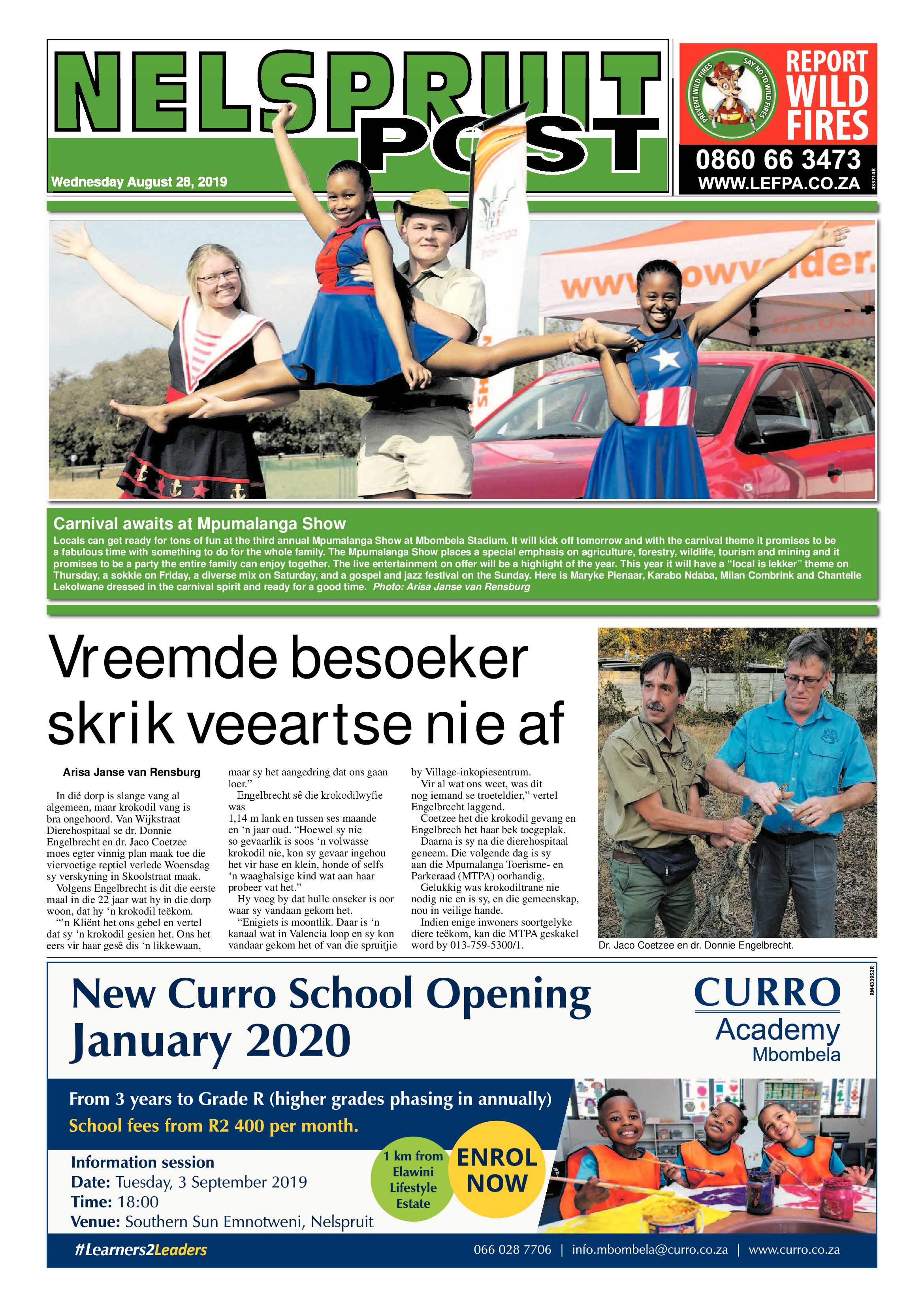 Nelspruit Post 28 August 2019 page 1