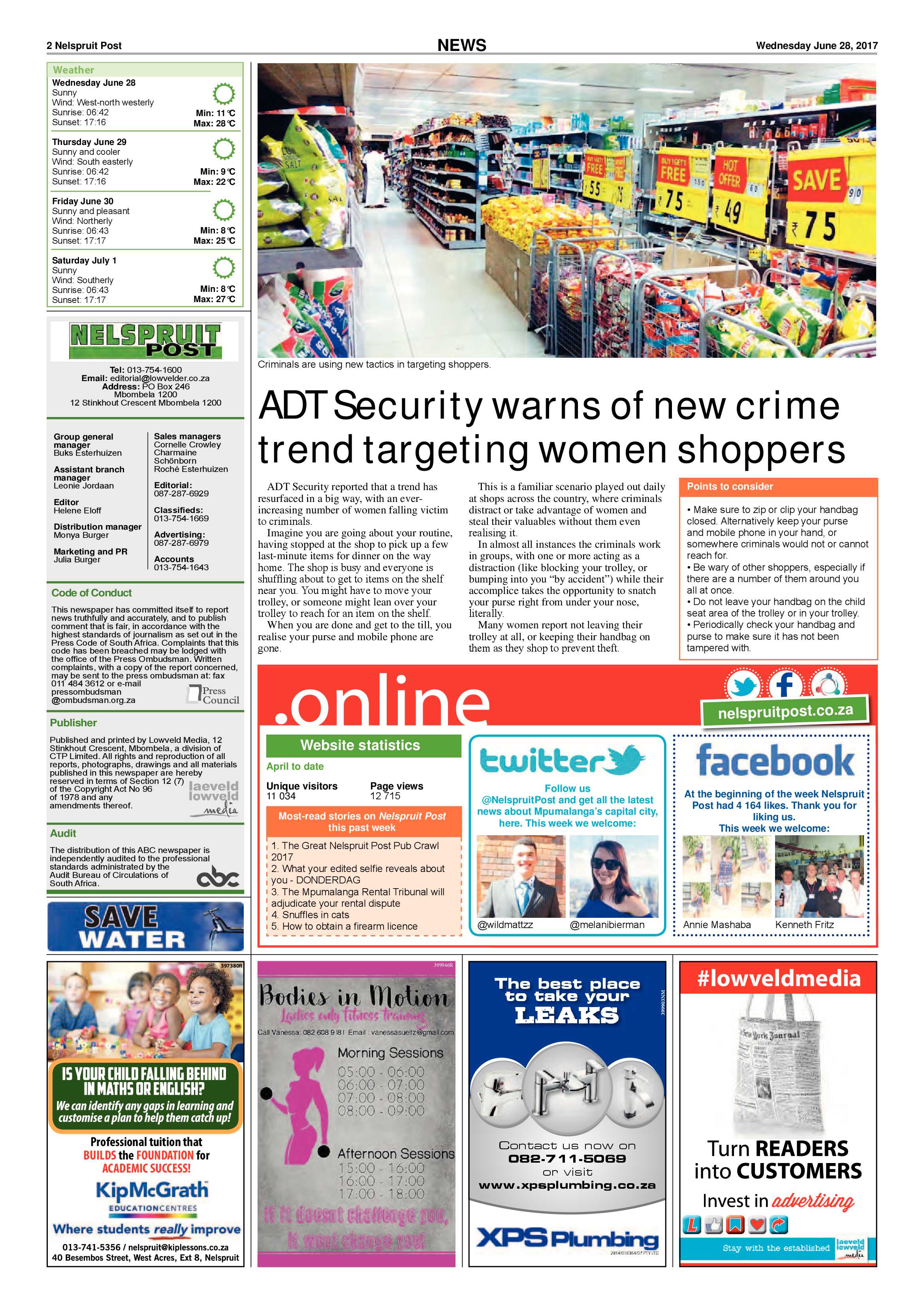 Nelspruit Post 28 June 2017 page 2