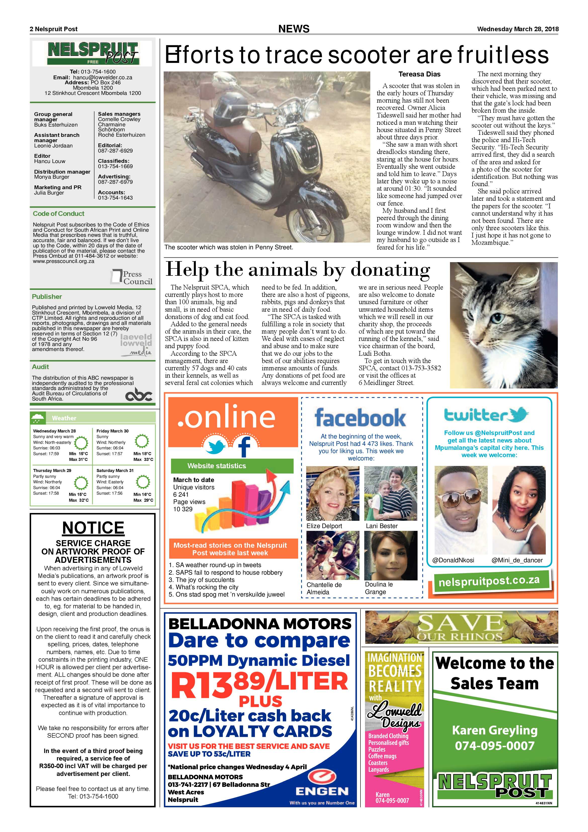 Nelspruit Post 28 March 2018 page 2