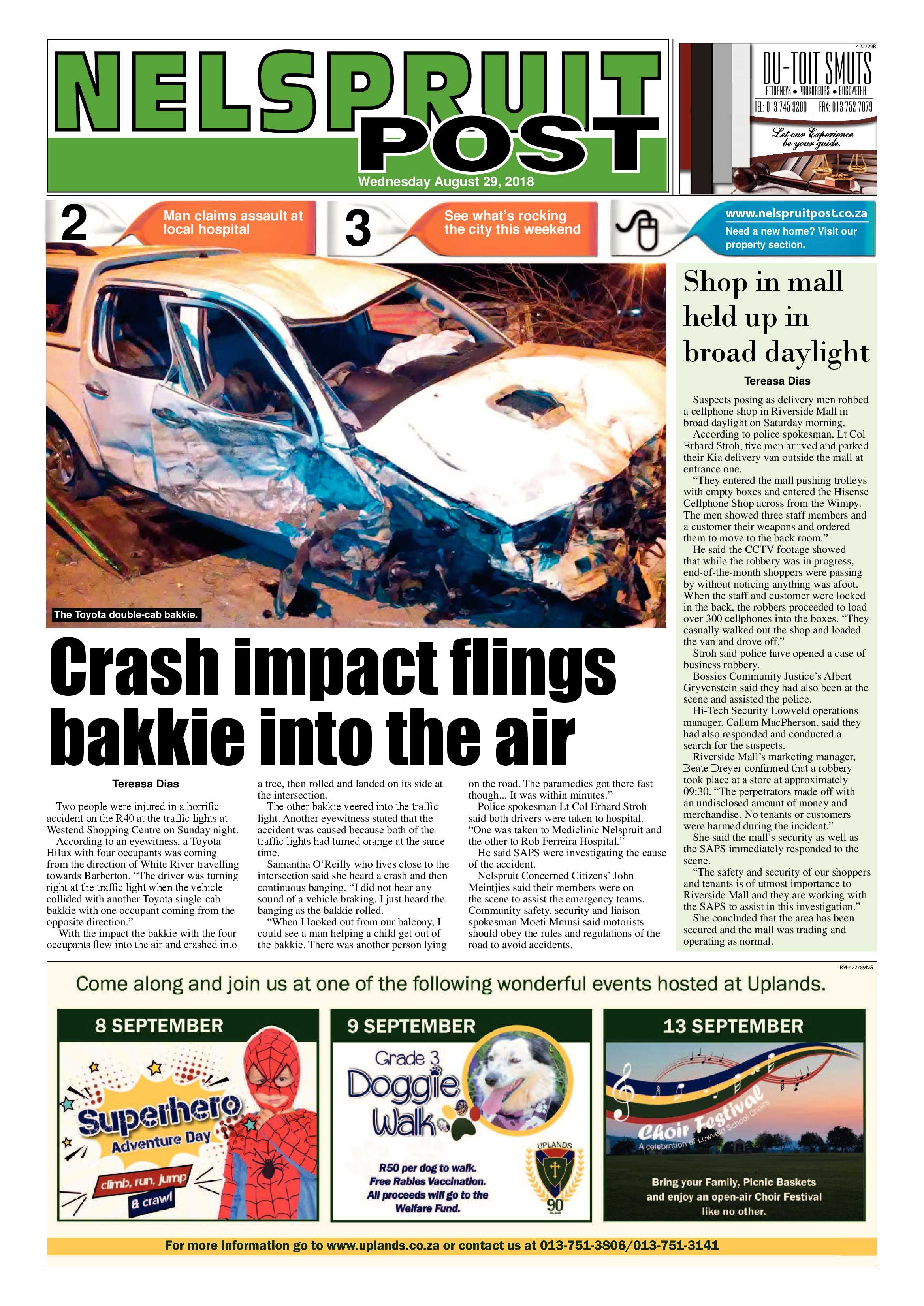 Nelspruit Post 29 August 2018 page 1