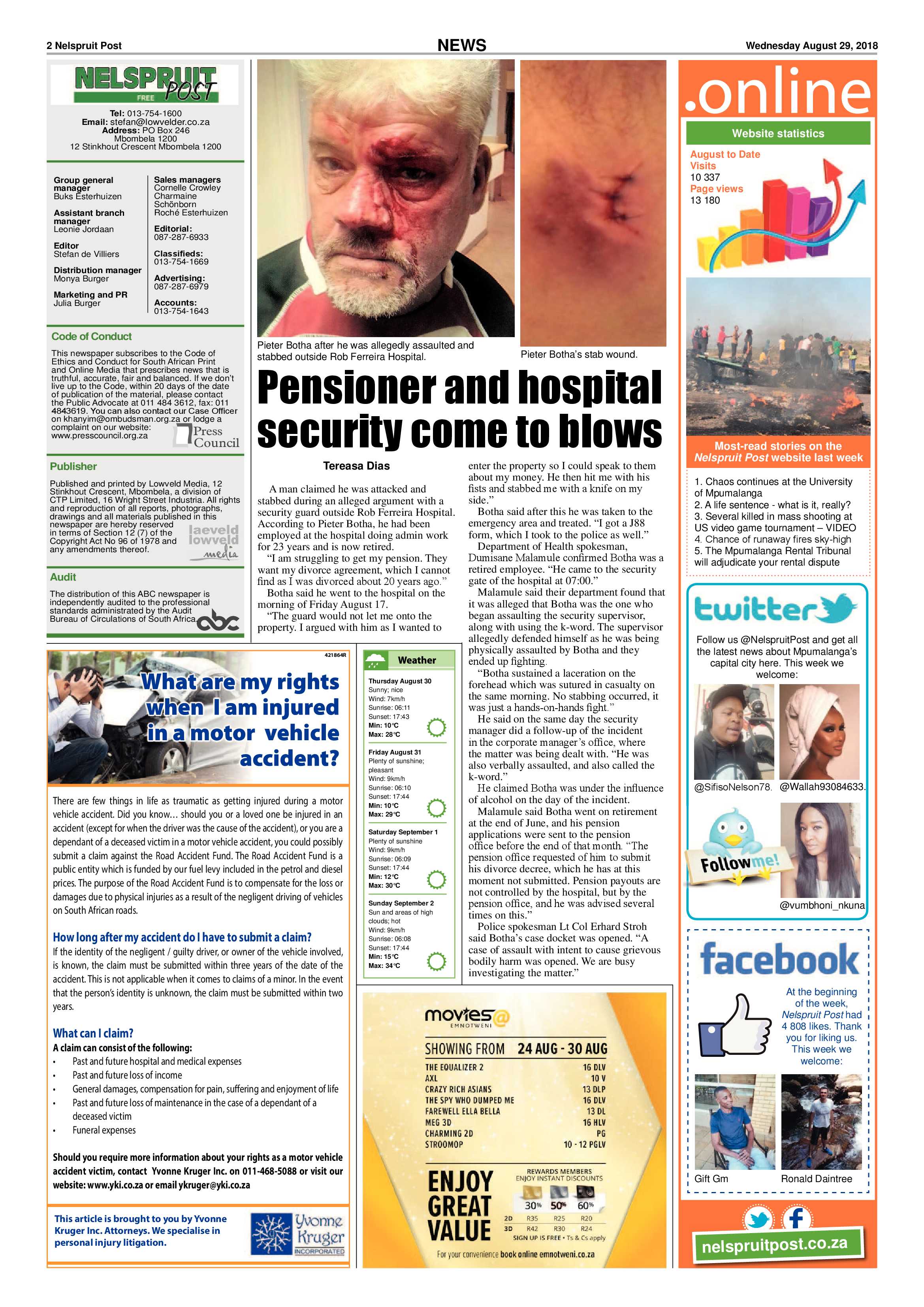 Nelspruit Post 29 August 2018 page 2