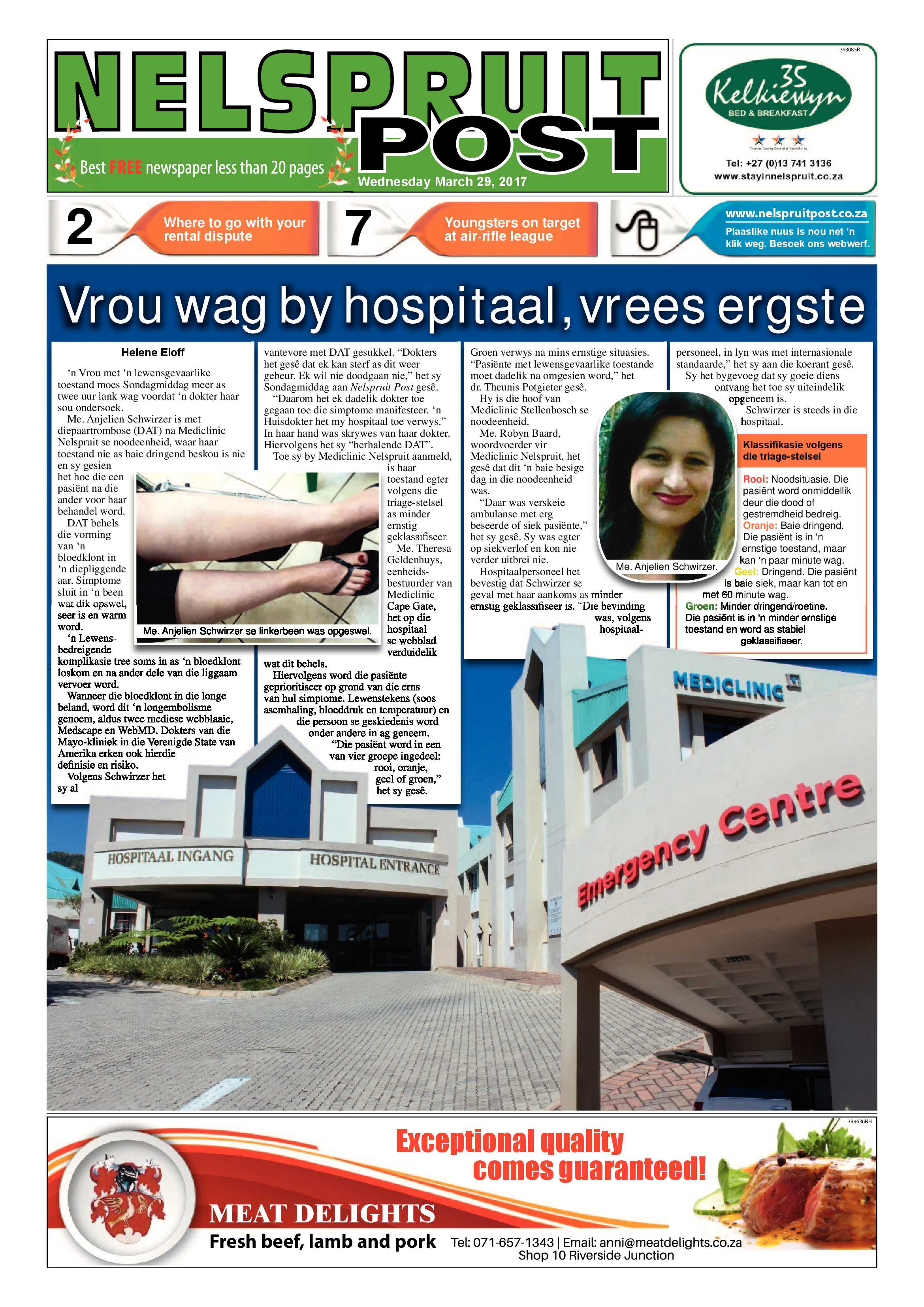 Nelspruit Post 29 March 2017 page 1