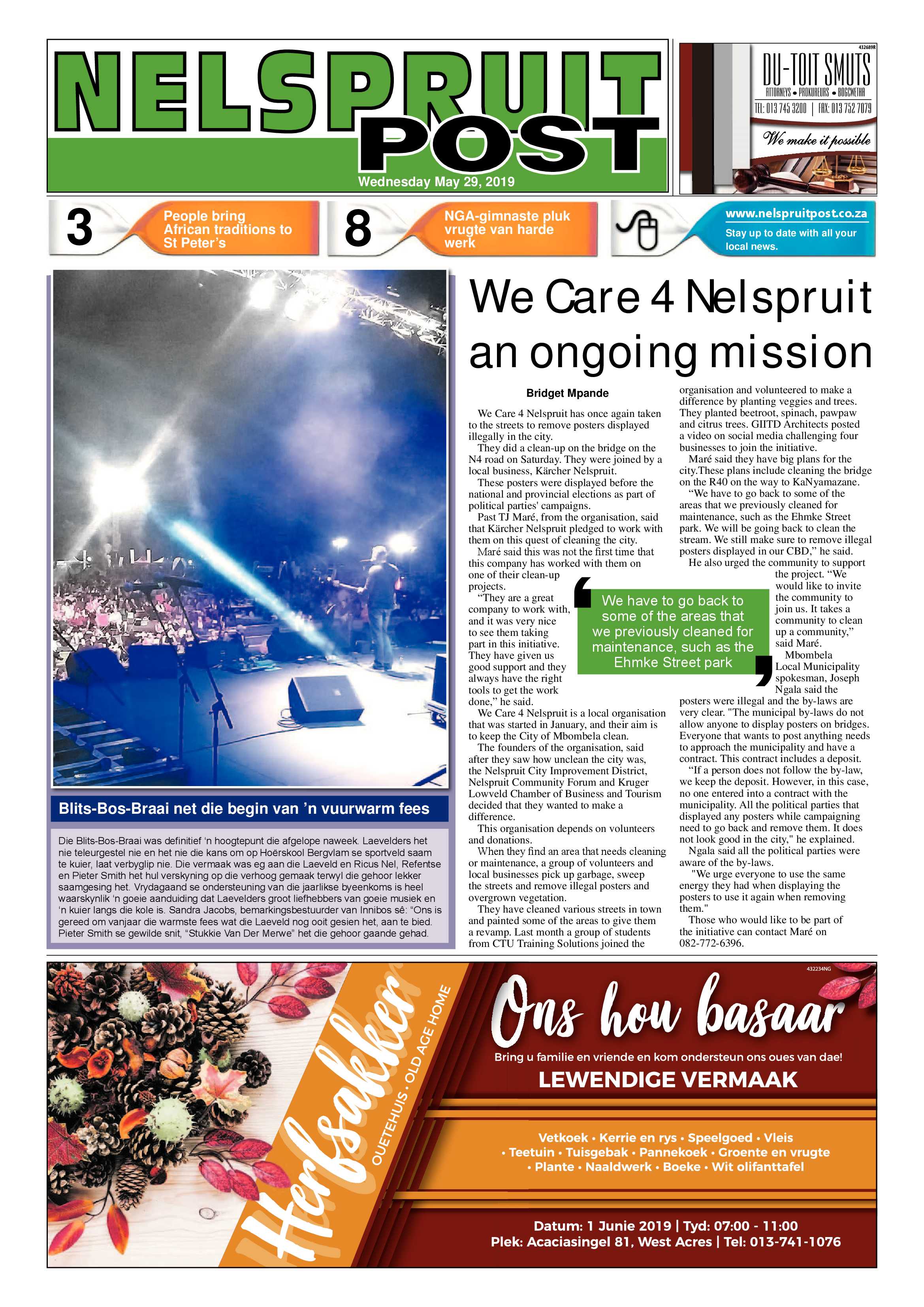 Nelspruit Post 29 May 2019 page 1