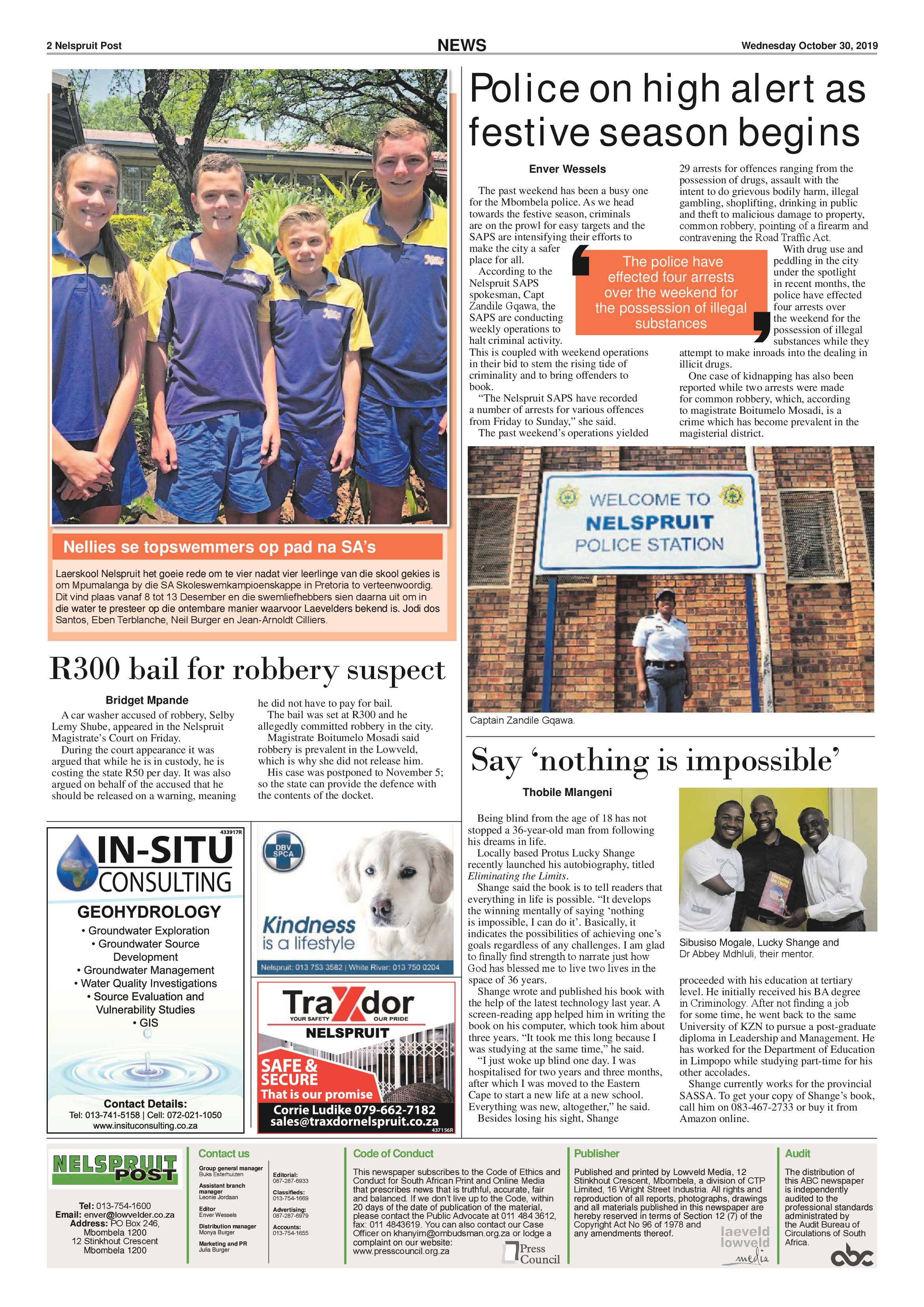 Nelspruit Post 30 October 2019 page 2
