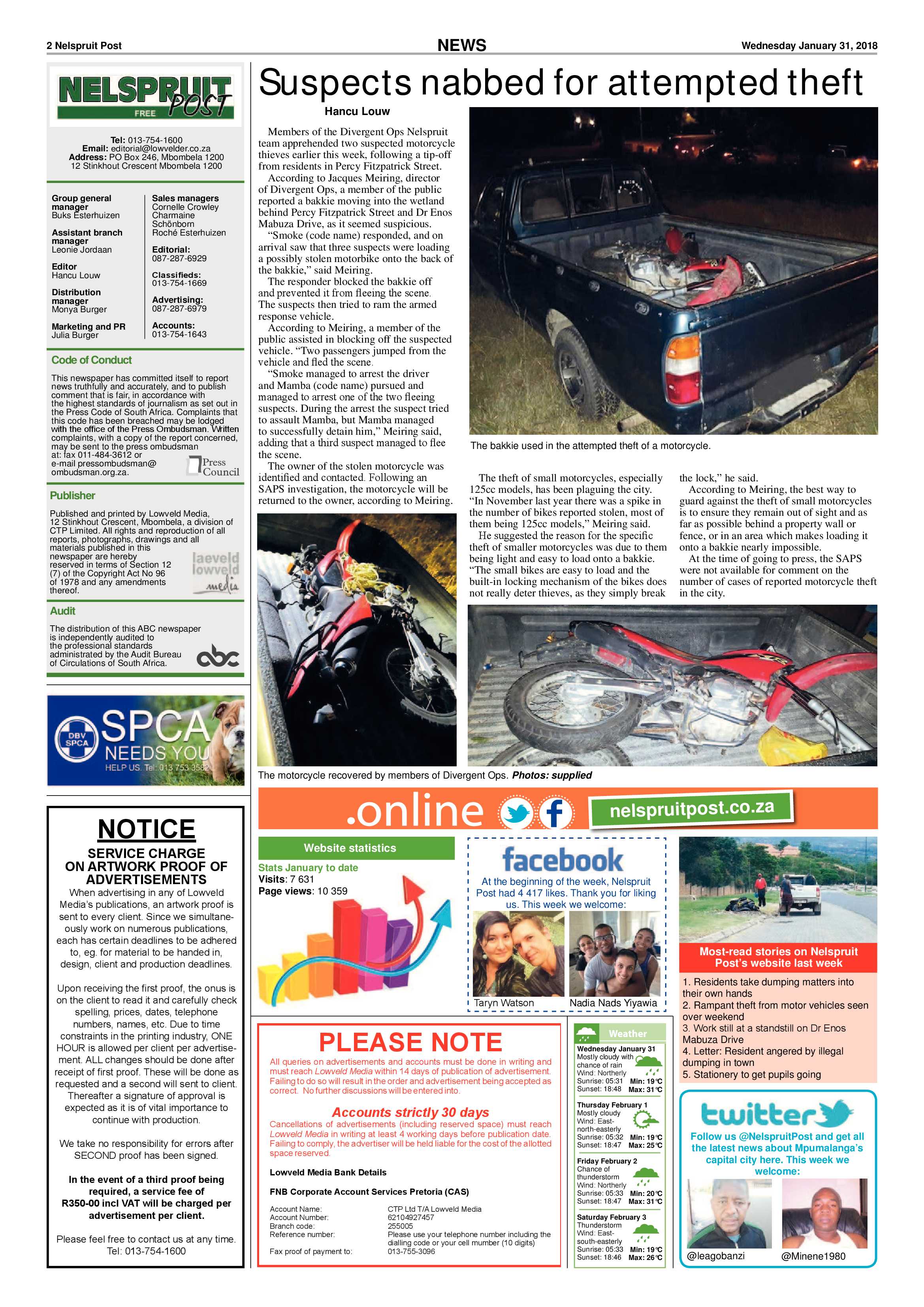 Nelspruit Post 31 January 2018 page 2
