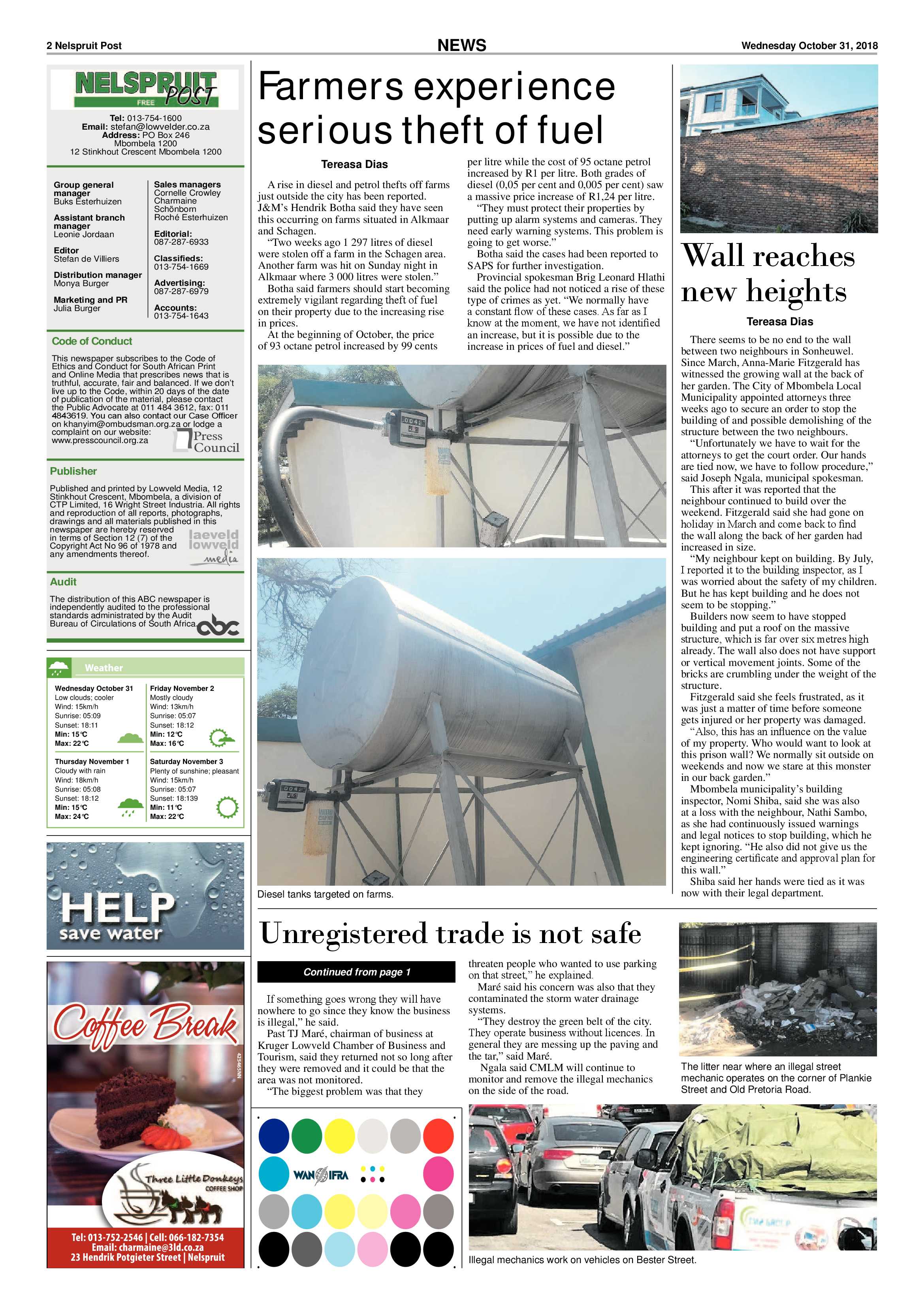Nelspruit Post 31 October 2018 page 2