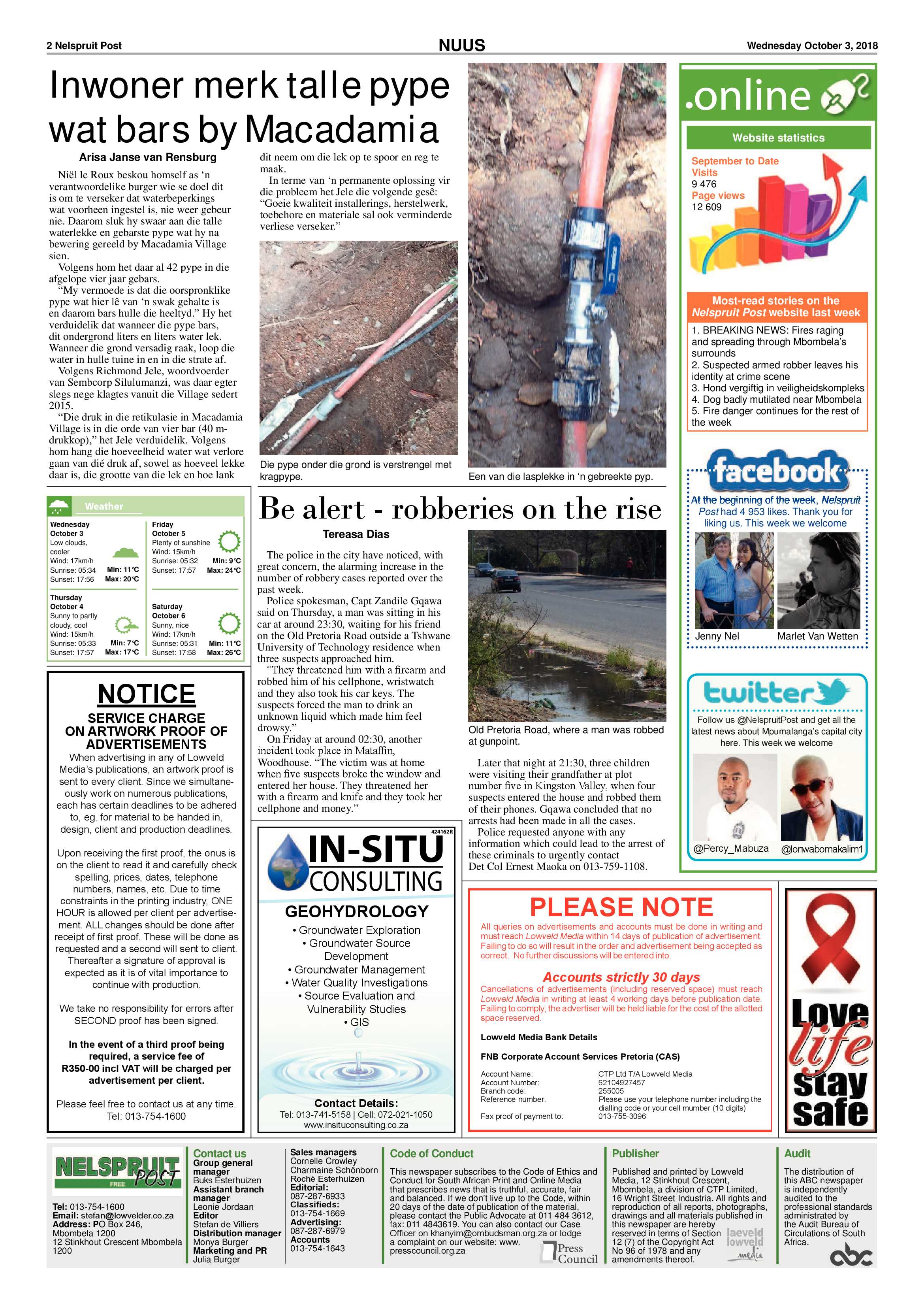 Nelspruit Post 3 October 2018 page 2
