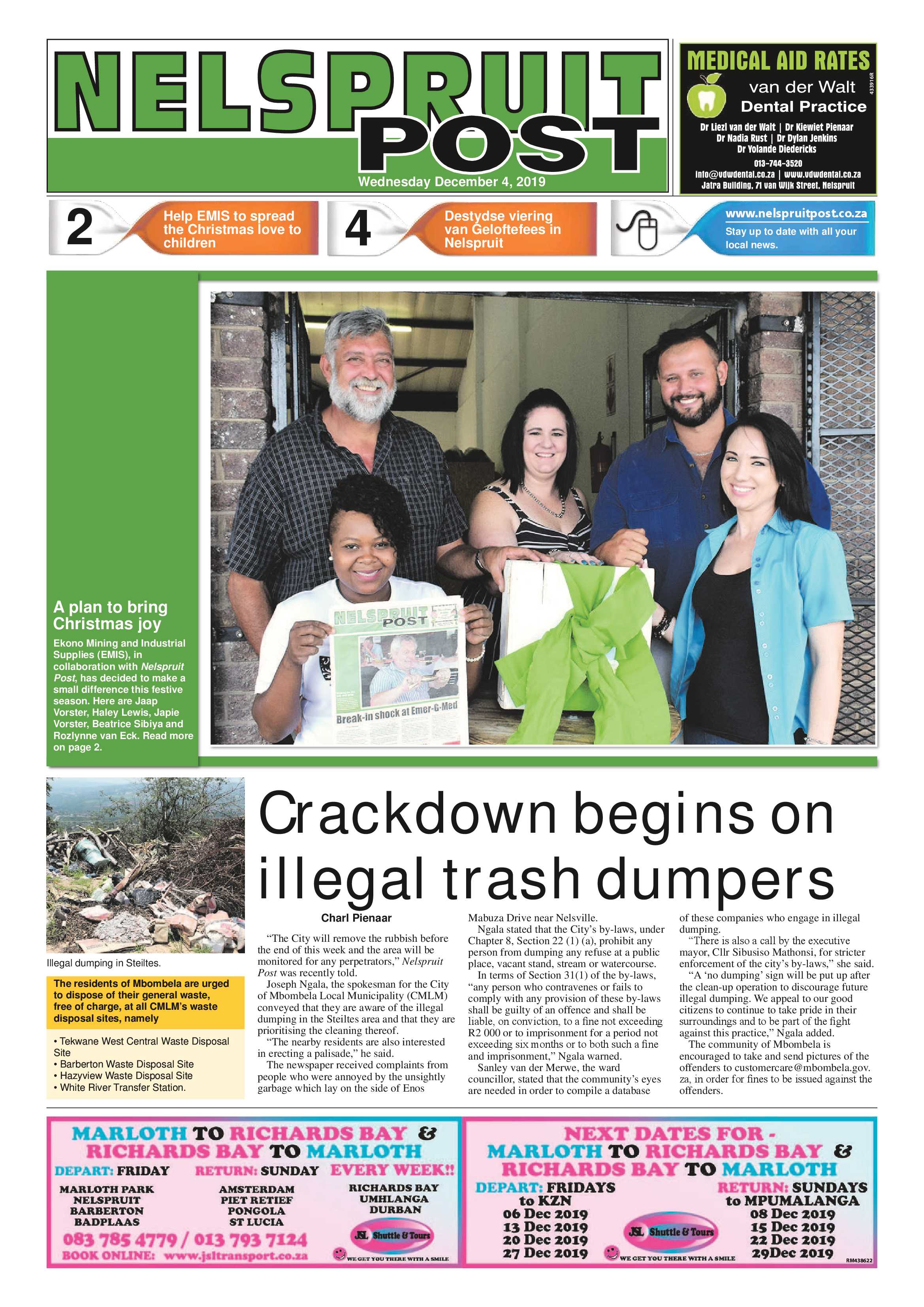 Nelspruit Post 3 December 2019 page 1