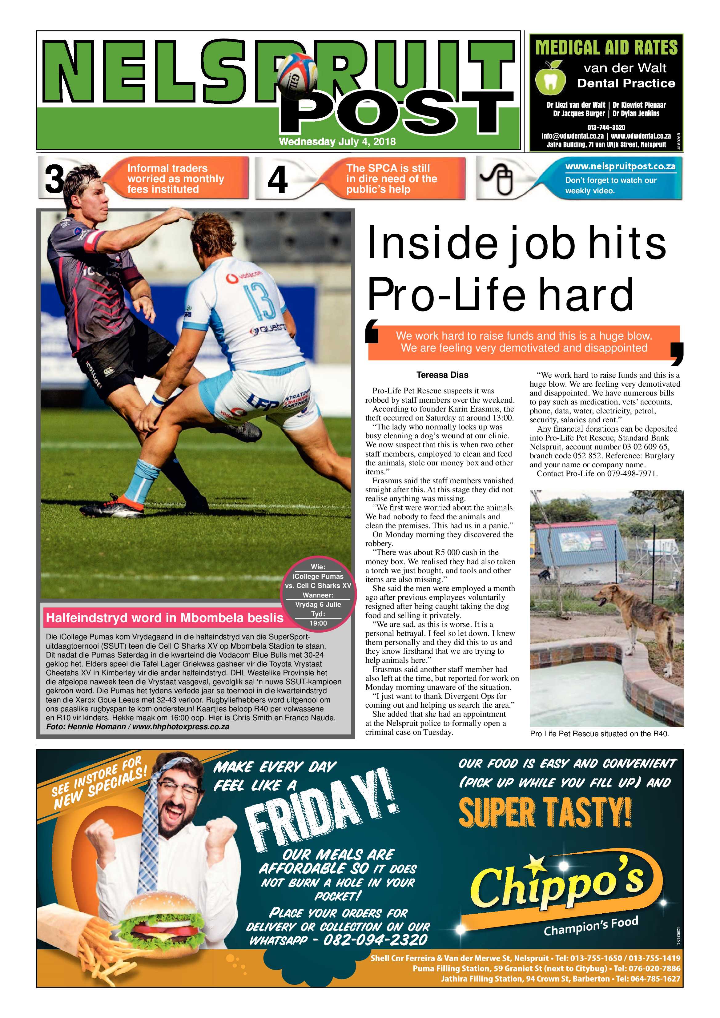 Nelspruit Post 4 July 2018 page 1