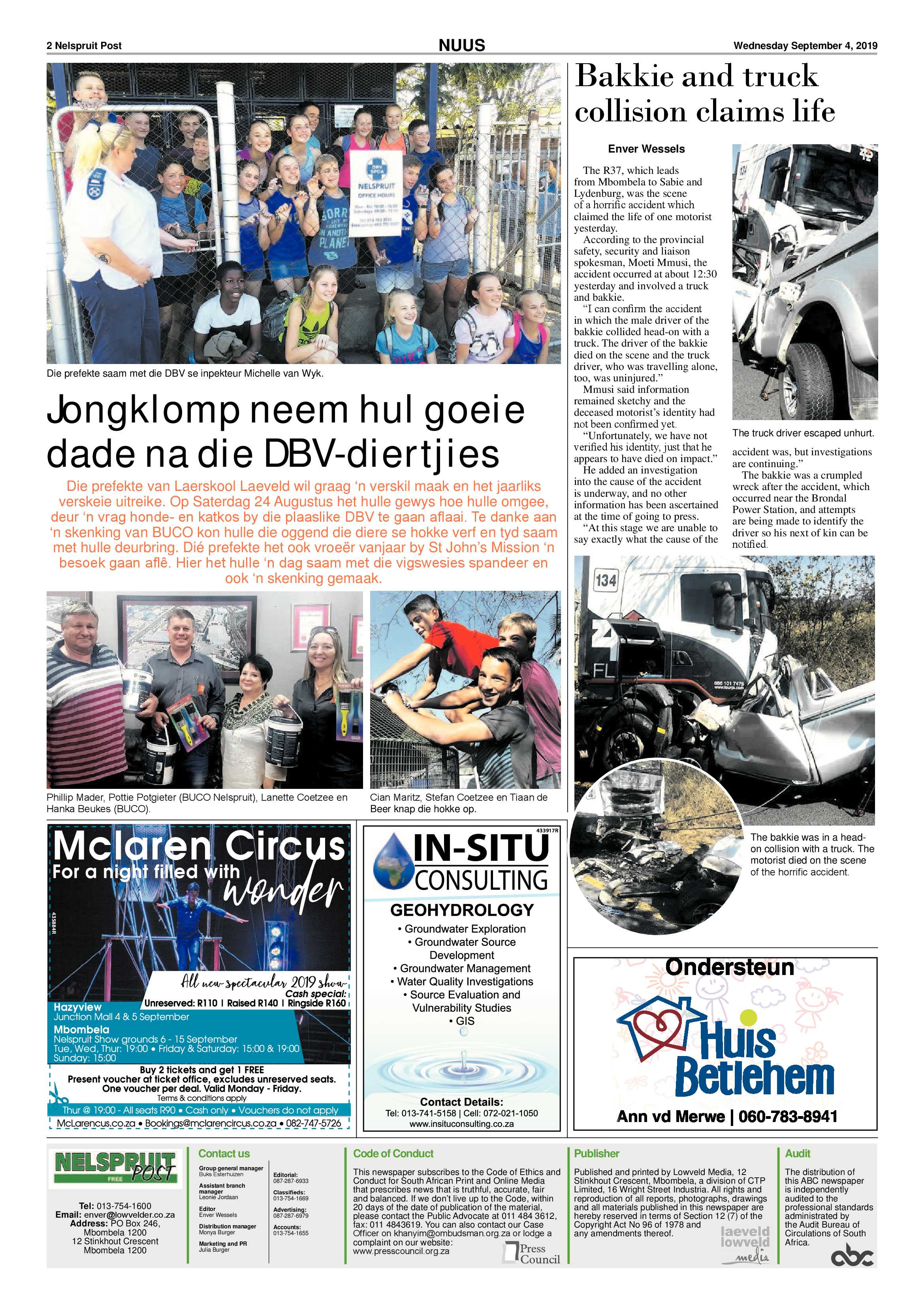 Nelspruit Post 4 September 2019 page 2