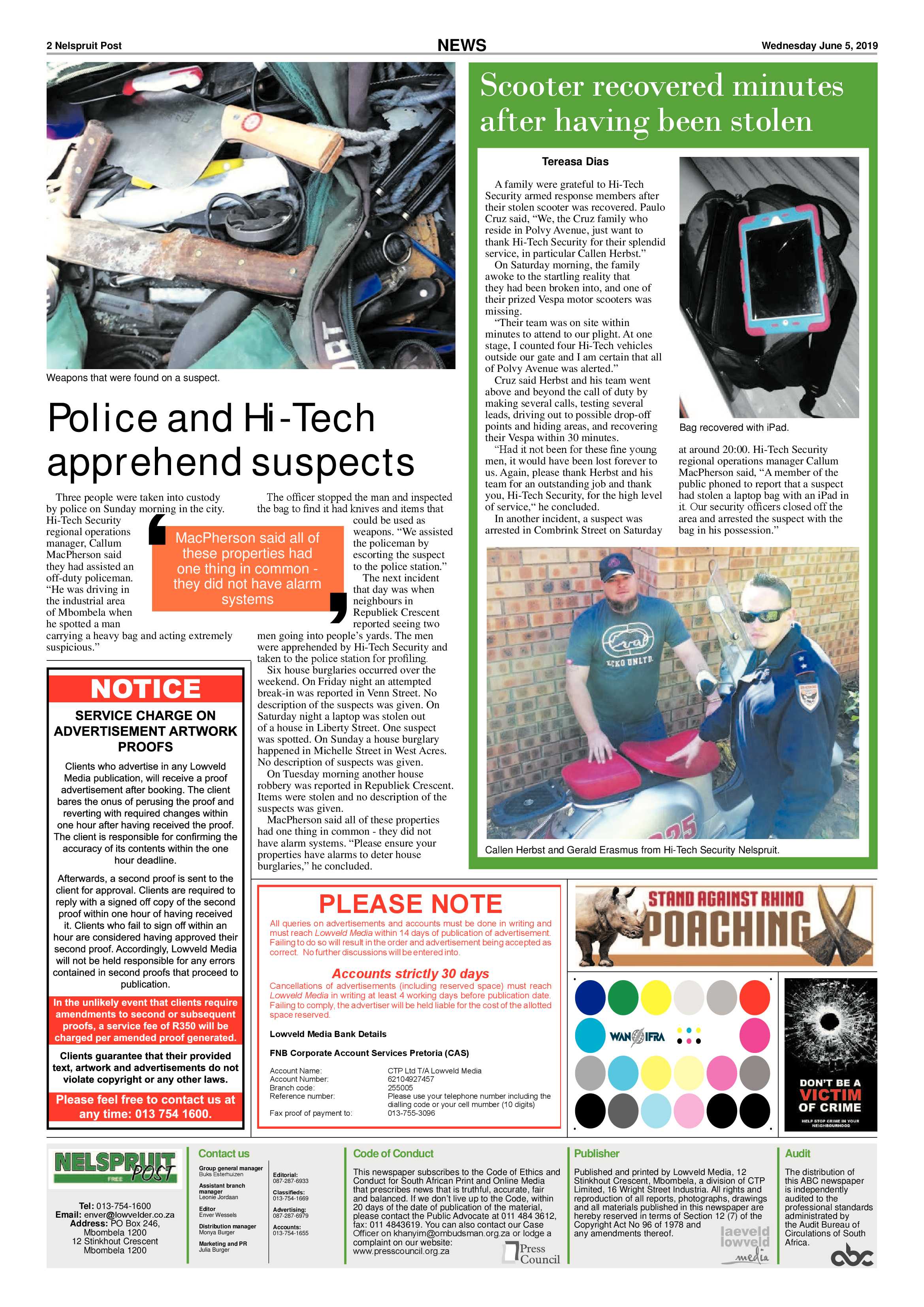 Nelspruit Post 5 June 2019 page 2