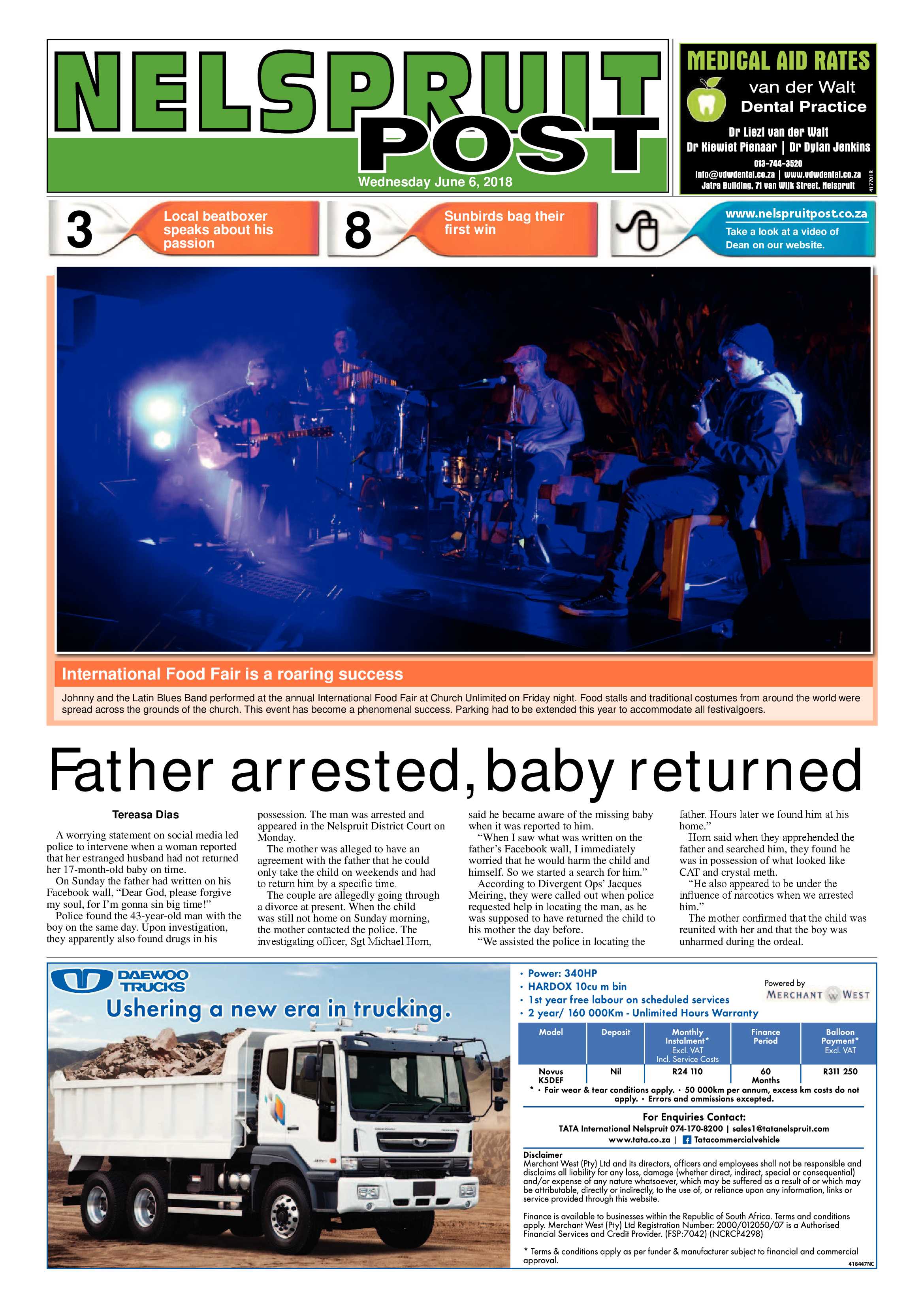 Nelspruit Post 6 June 2018 page 1