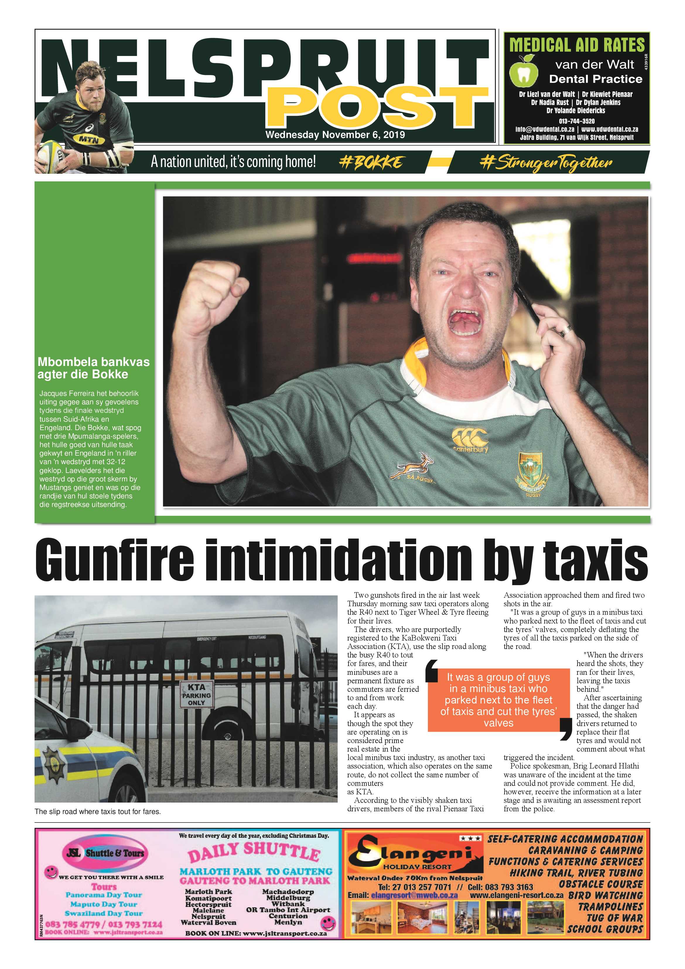 Nelspruit Post 6 November 2019 page 1