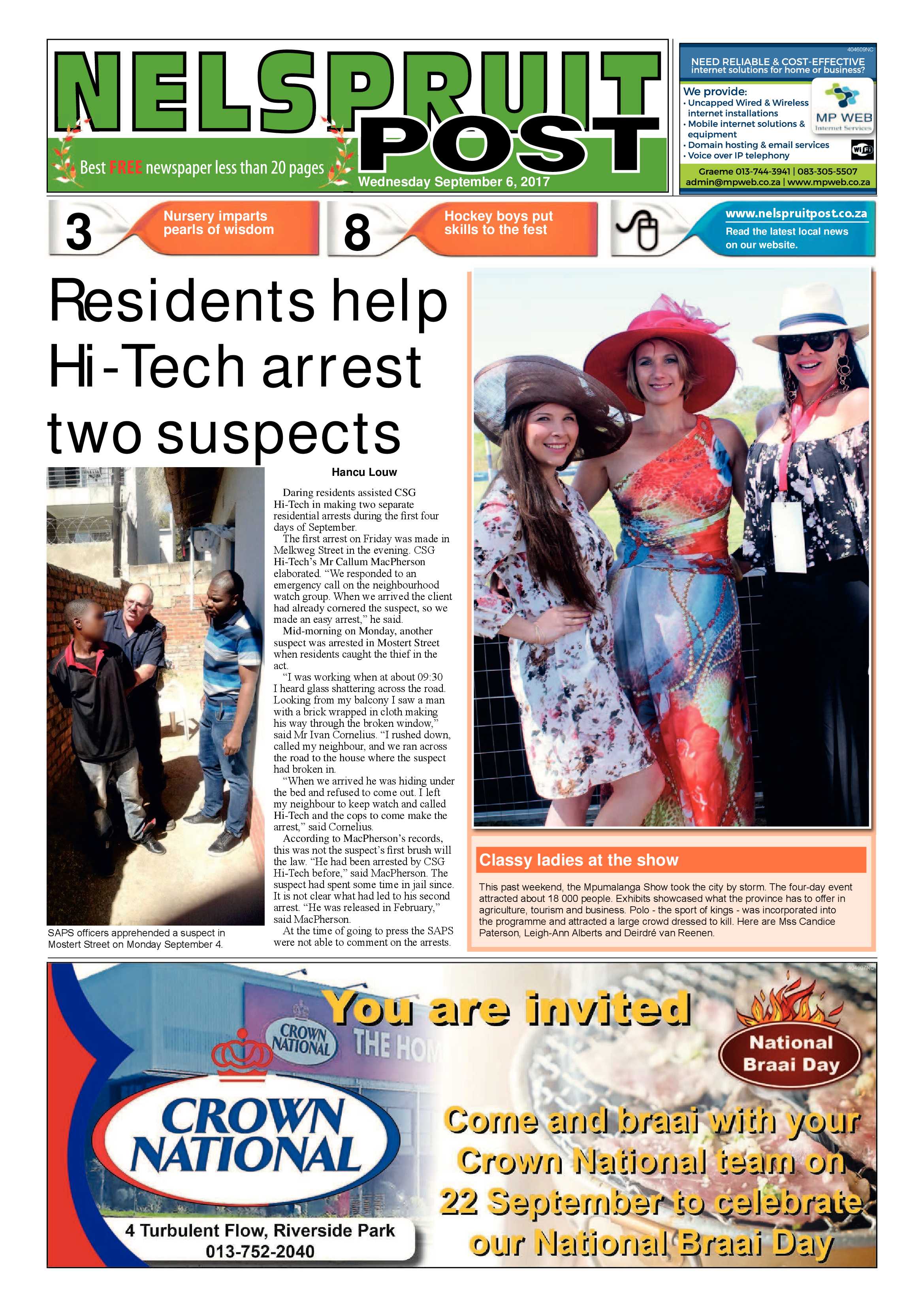 Nelspruit Post 6 September 2017 page 1