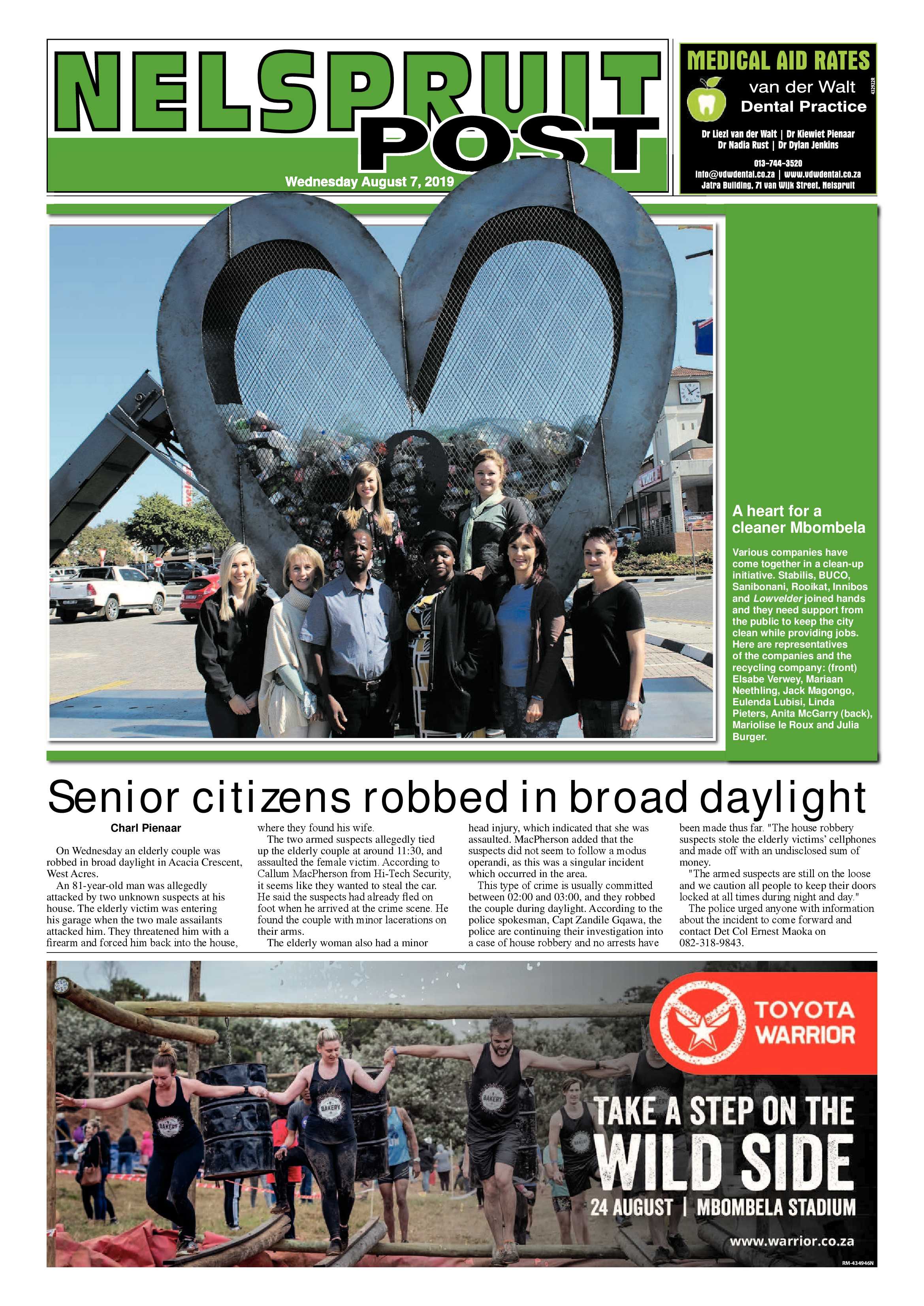 Nelspruit Post 7 August 2019 page 1