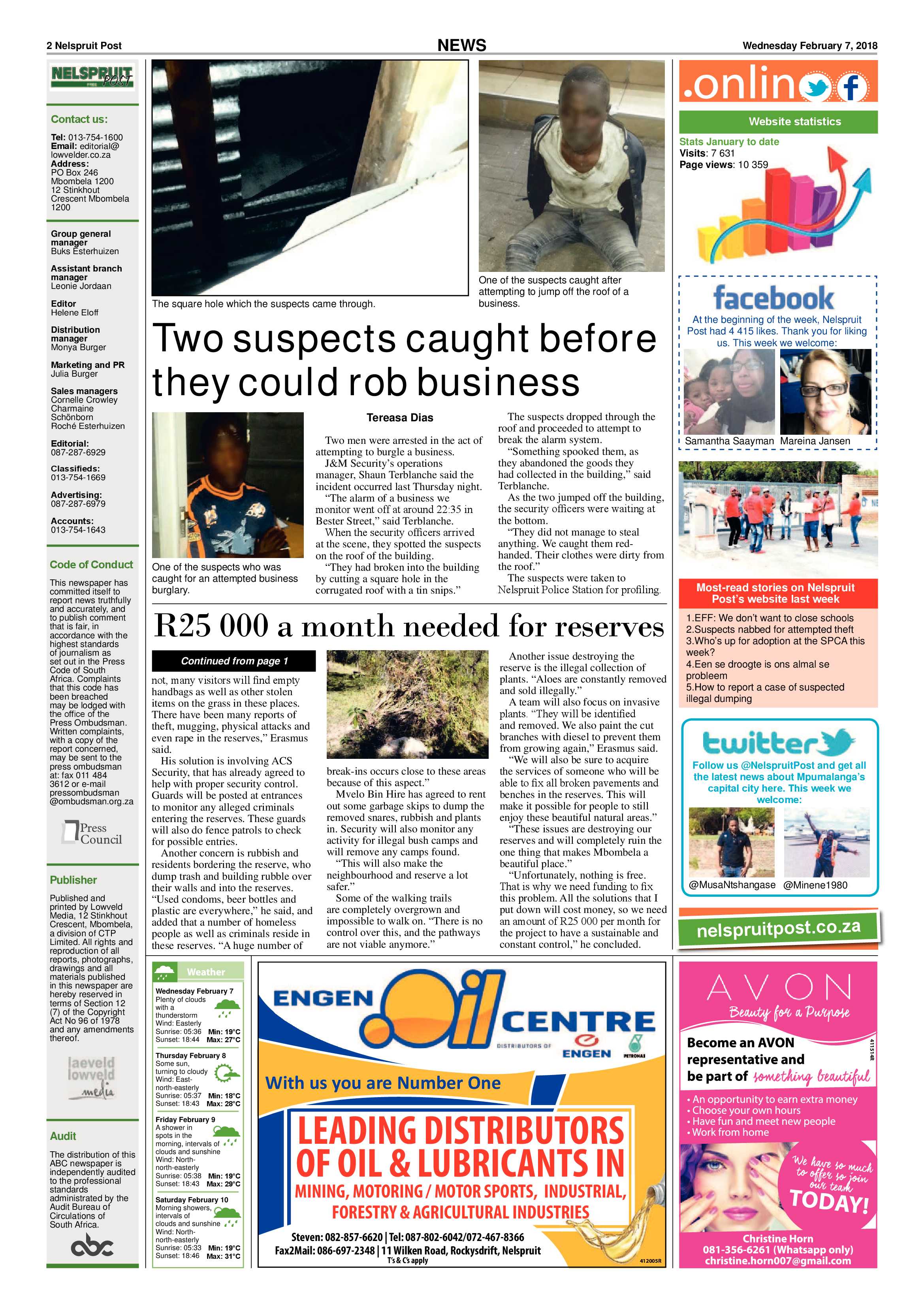 Nelspruit Post 7 February 2018 page 2