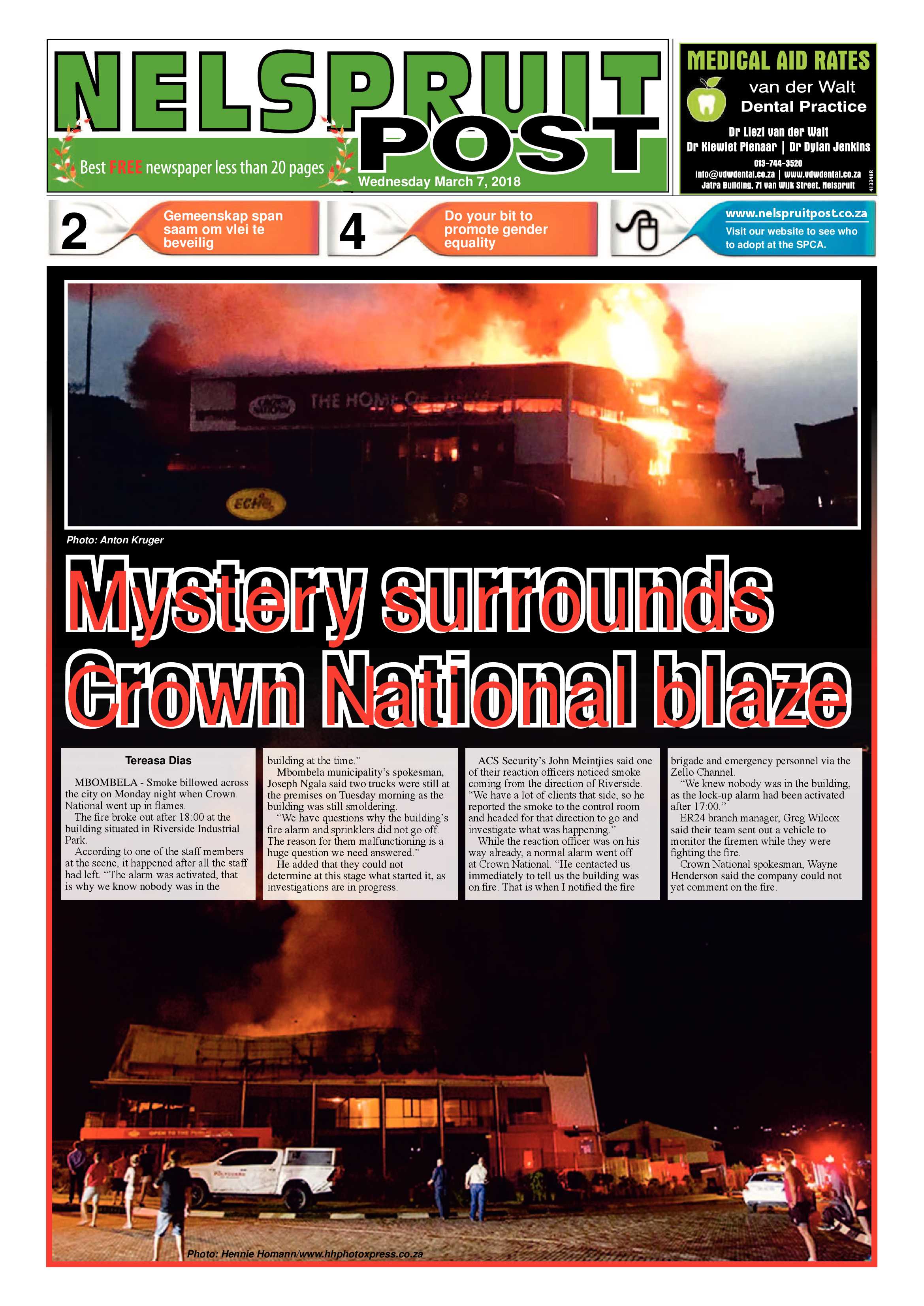 Nelspruit Post 7 March 2018 page 1