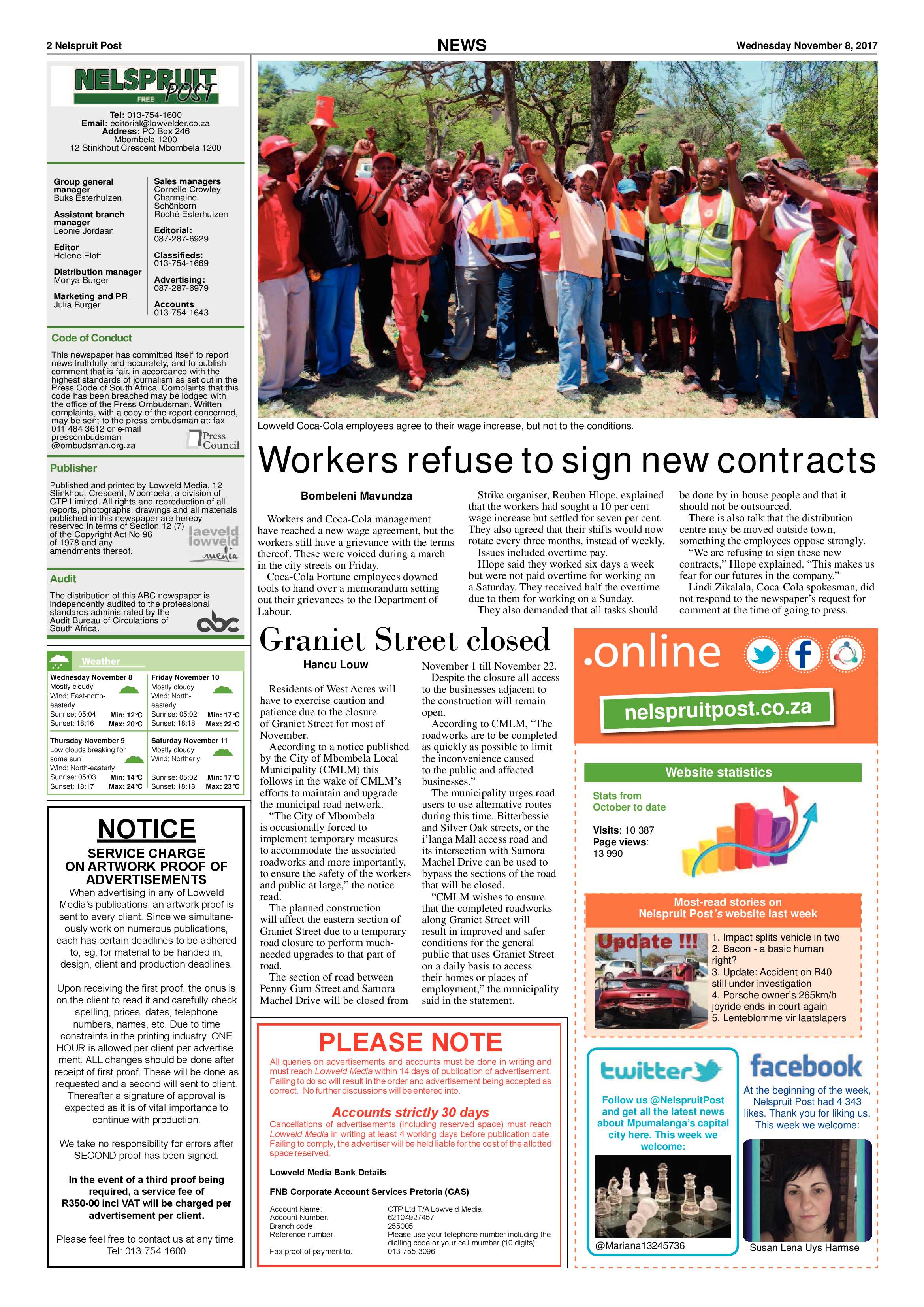 Nelspruit Post 8 November 2017 page 2