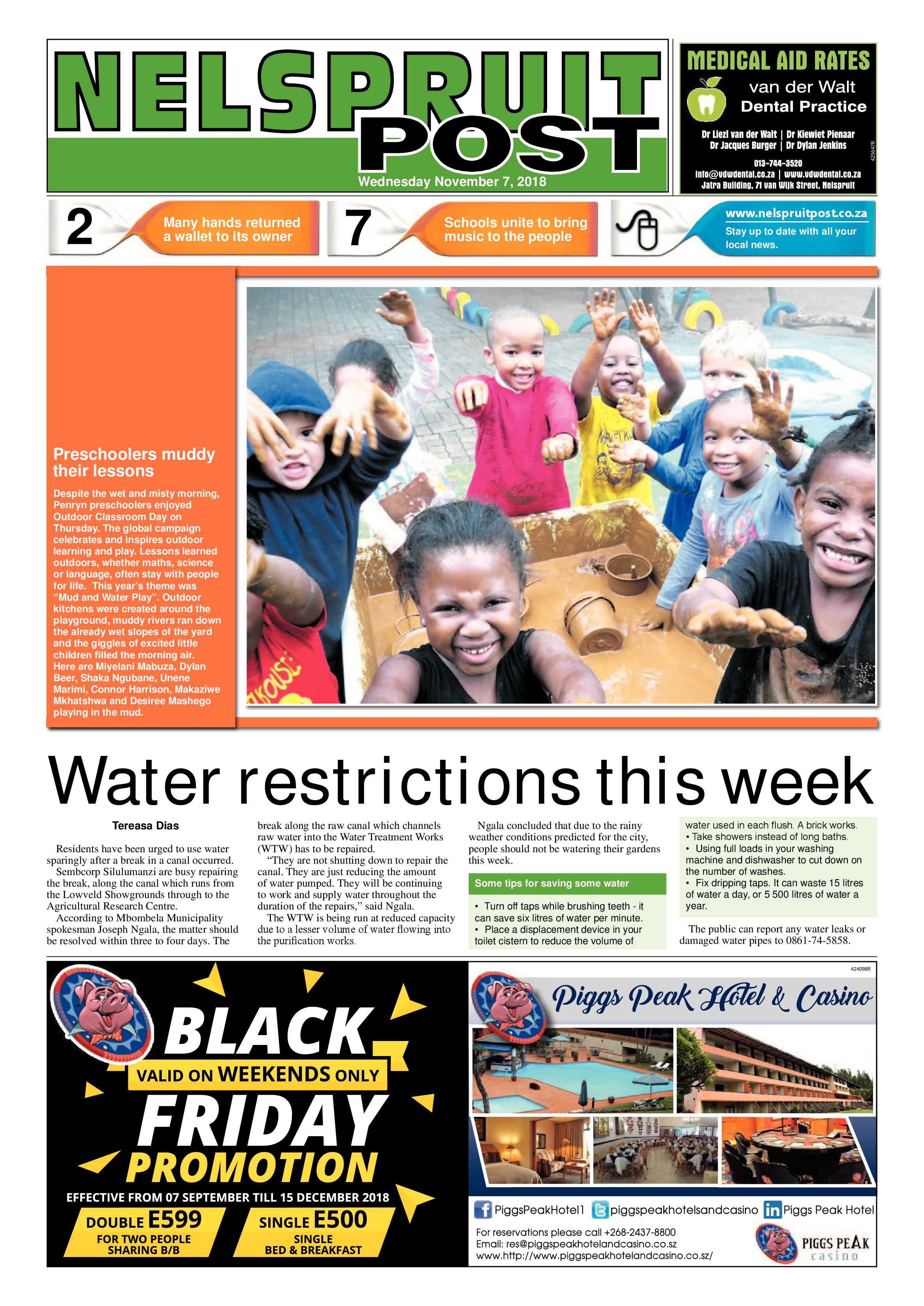 Nelspruit Post 8 November 2018 page 1