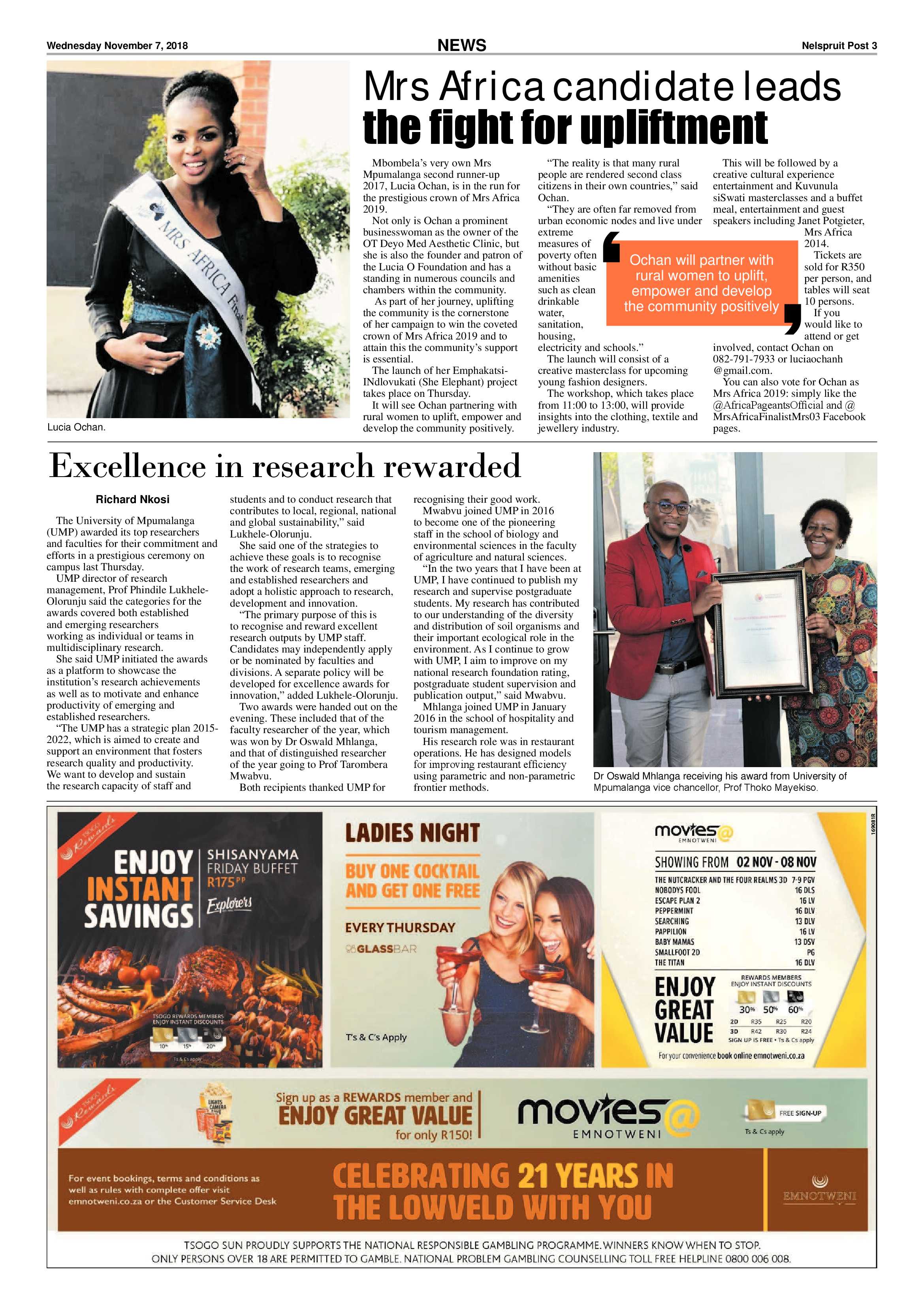 Nelspruit Post 8 November 2018 page 3
