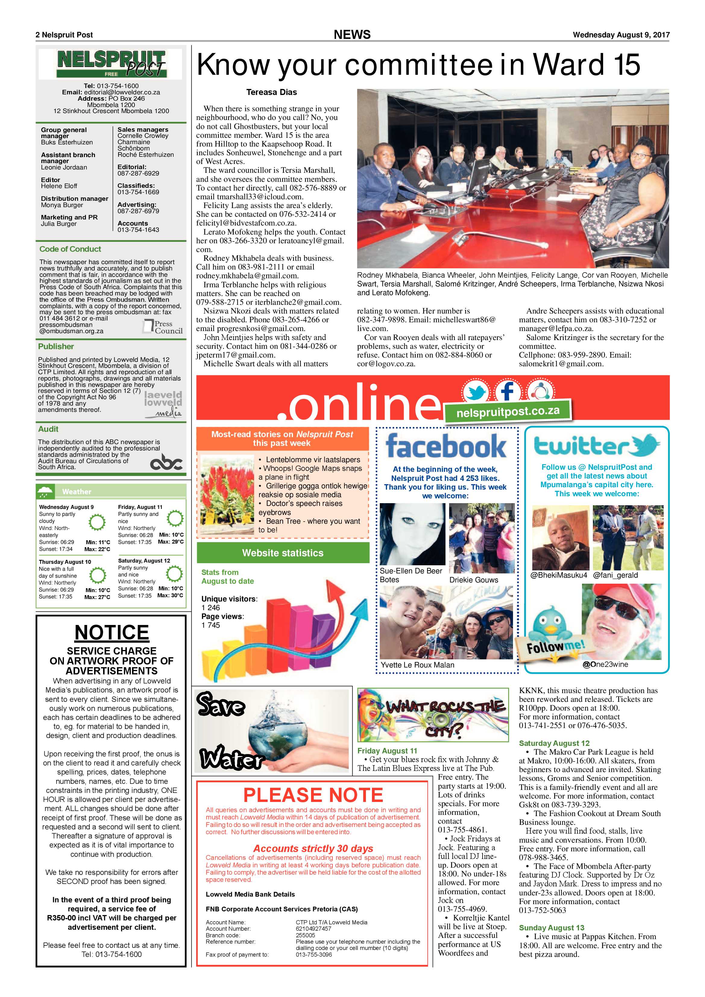 Nelspruit Post 9 August 2017 page 2