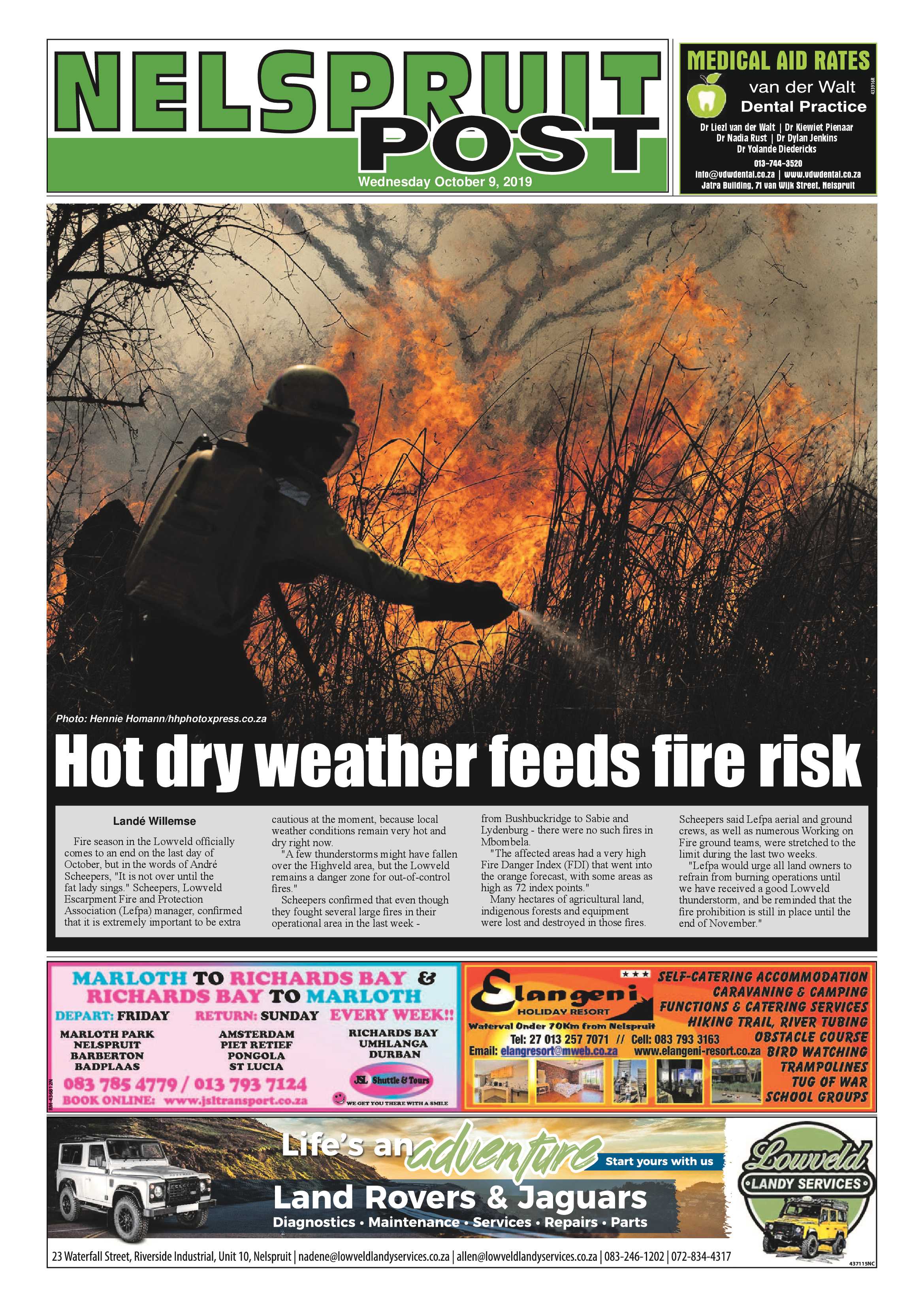 Nelspruit Post 9 October 2019 page 1