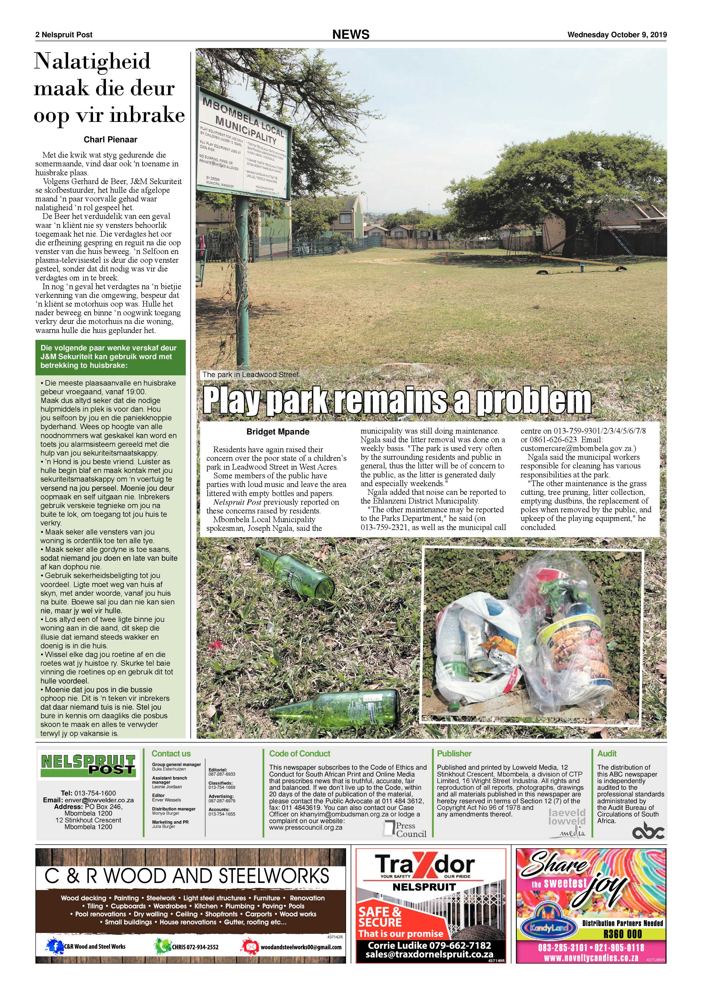 Nelspruit Post 9 October 2019 page 2